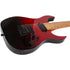 Spira Guitars S-457 TRD  7 STRING Flame Top Electric Guitar, Roasted Maple Neck - Trans Red/Black